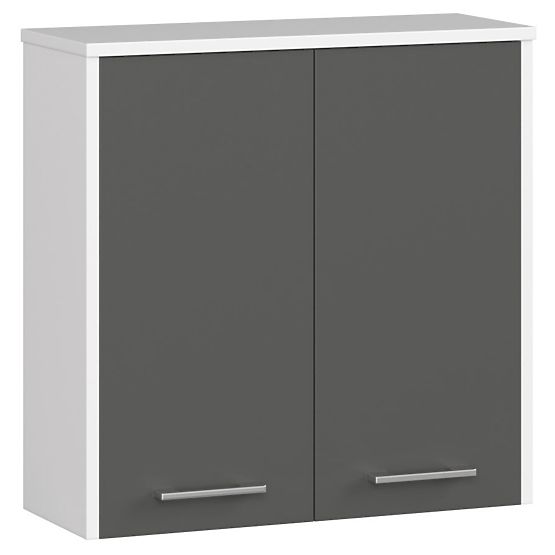 Dulap suspendat W 60 cm FIN 2D - alb-grafit gri