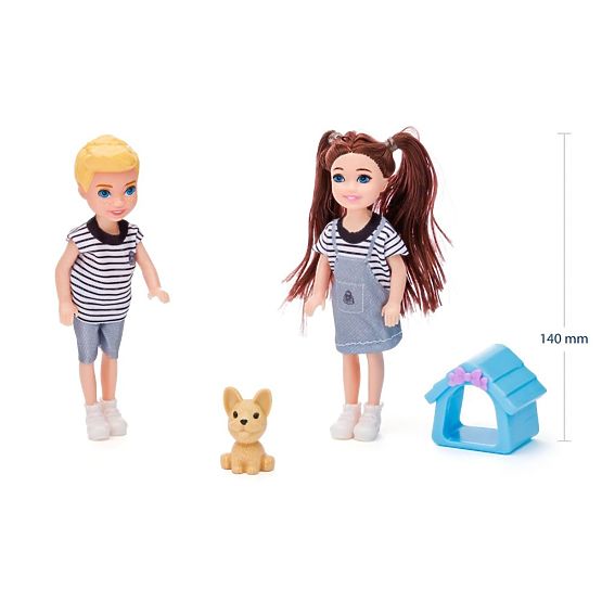 Familia modernă Woodyland cu păpuși și animale