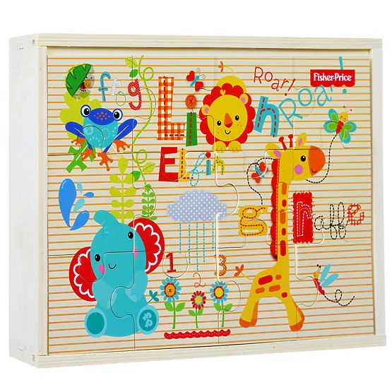 Fisher Price copii puzzle 3 în 1 lemn
