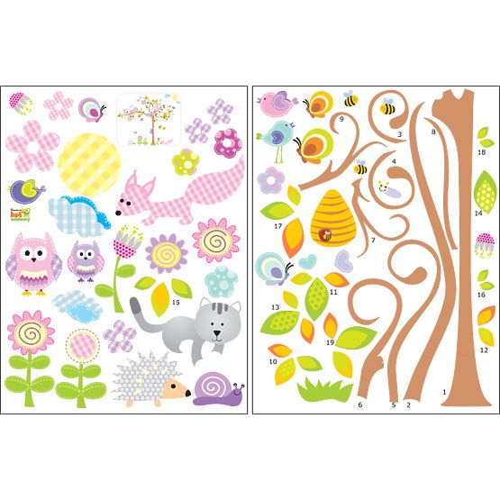 floral copac cu animal mic