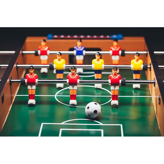 Fotbal de masă din lemn 69x35,5 cm joc de fotbal de masă ECOTOYS