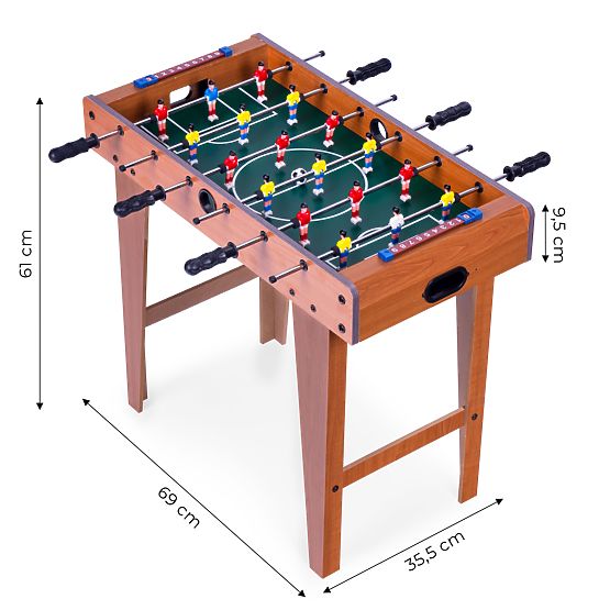 Fotbal de masă din lemn 69x35,5 cm joc de fotbal de masă ECOTOYS