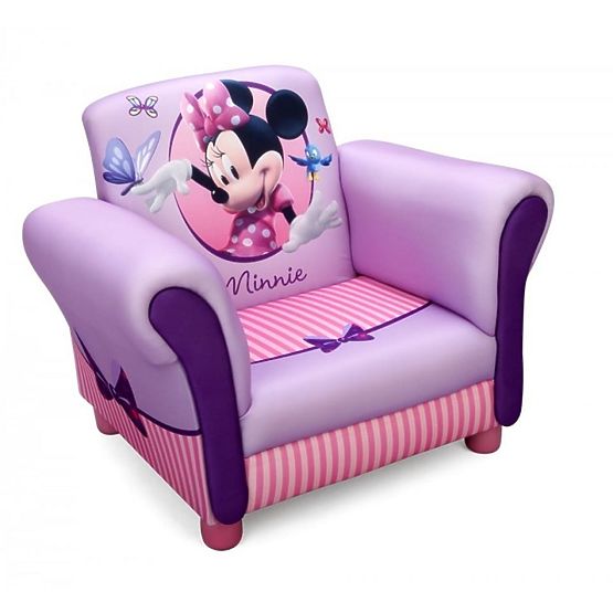 Fotoliu capitonat pentru copii – model cu Minnie Șoricelul licență Disney