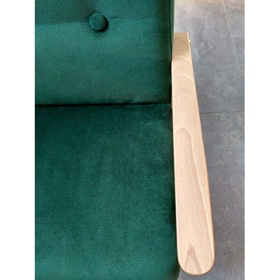 Fotoliu retro copii Velvet - verde inchis