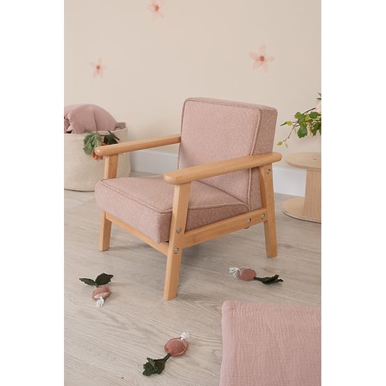 Fotoliu retro roz pentru copii Sakura