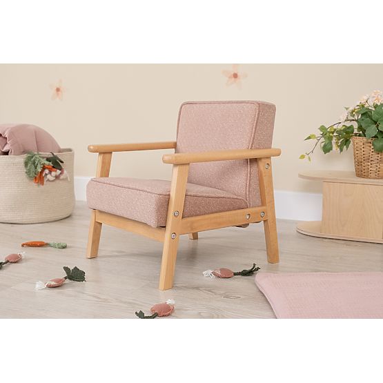 Fotoliu retro roz pentru copii Sakura