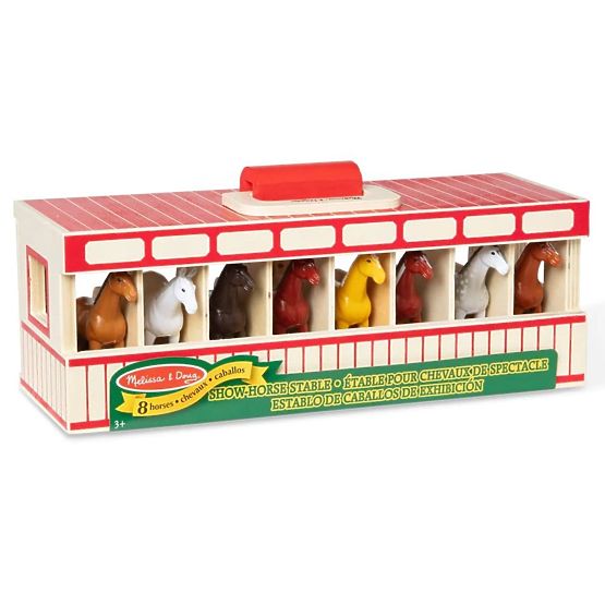 Grajd din lemn pentru cai cu 8 cutii