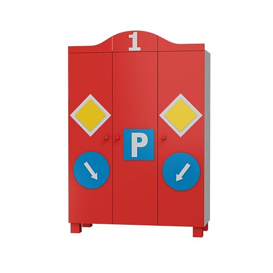 haine dulap AUTO cu decoratiuni - trei usi
