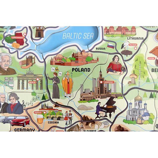 Hartă magnetică a Europei XXXL