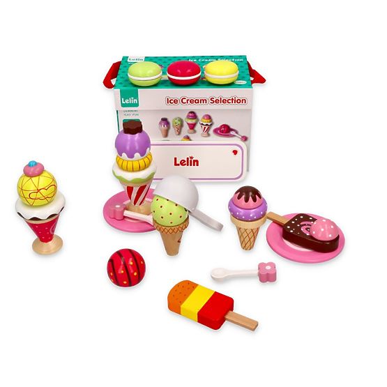 Inghetata - set inghetata 25 art - lemn de jucarie
