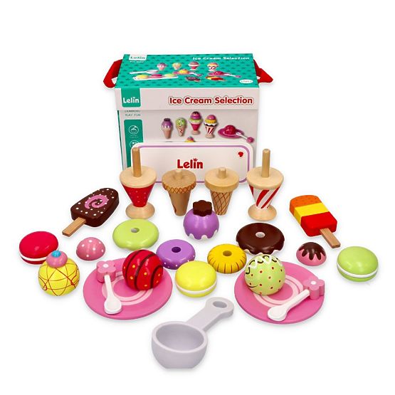 Inghetata - set inghetata 25 art - lemn de jucarie