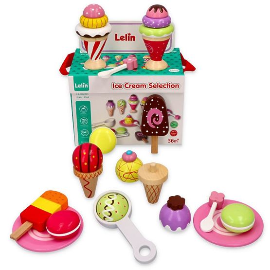 Inghetata - set inghetata 25 art - lemn de jucarie