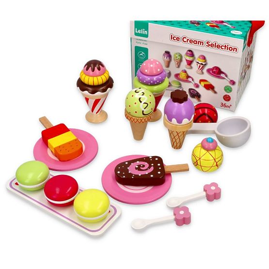Inghetata - set inghetata 25 art - lemn de jucarie