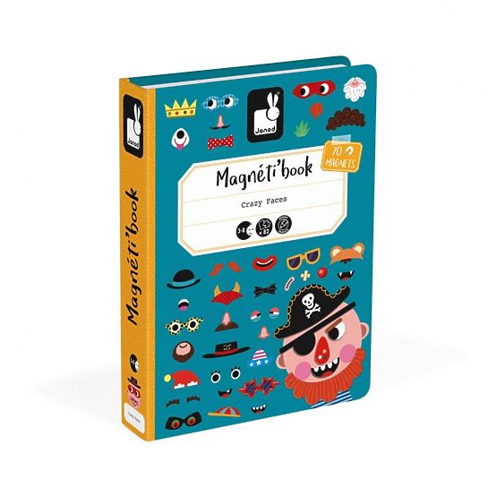 Janod Magnetibook Fețe amuzante băieți