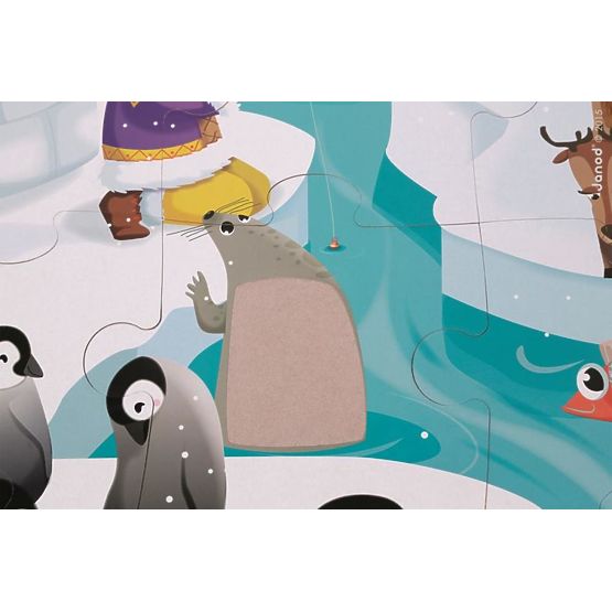 Janod Touch puzzle Viața pe gheață 20 buc