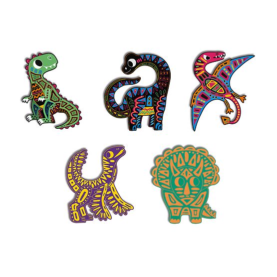 Janod zgârie poze Dinosaurs Atelier Set Mini 5+