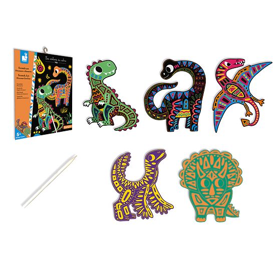 Janod zgârie poze Dinosaurs Atelier Set Mini 5+