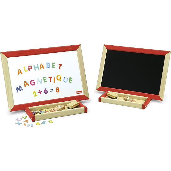 Jeujura Tablă multifuncțională de masă din lemn 44x30 cm cu accesorii