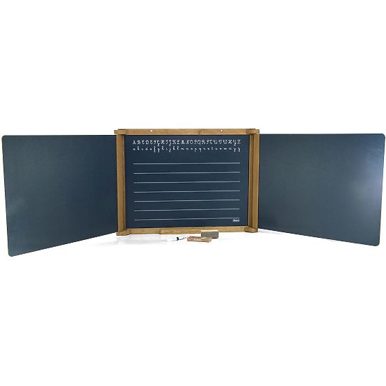 Jeujura Tablă multifuncțională din lemn cu trei aripi 156x43 cm cu accesorii