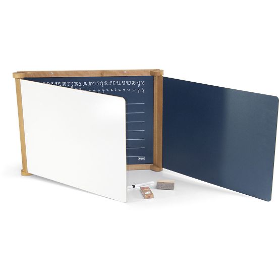 Jeujura Tablă multifuncțională din lemn cu trei aripi 156x43 cm cu accesorii