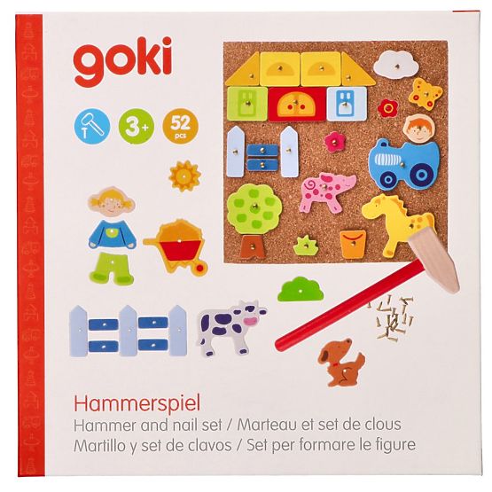 Joc de bătut cu ciocanul din plută Goki Ferma
