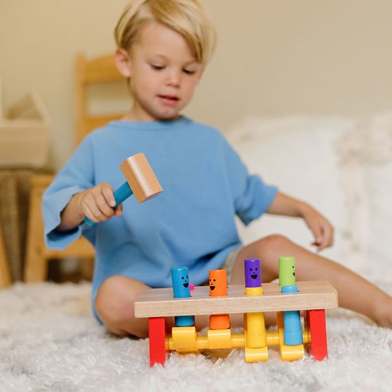 Jucărie de lovit cu ciocanul - Omuleți săltăreți Melissa and Doug