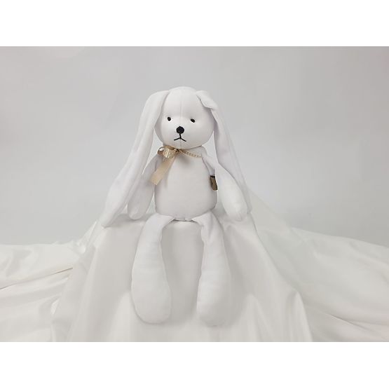 Jucărie din velur Iepure 35 cm - alb