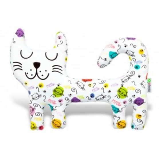 Jucarie textila alba - Pisicuta Meow