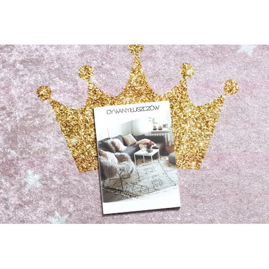 JUNIOR 51549.802 covor rotund pentru spălat coroană pentru copii antiderapant - roz