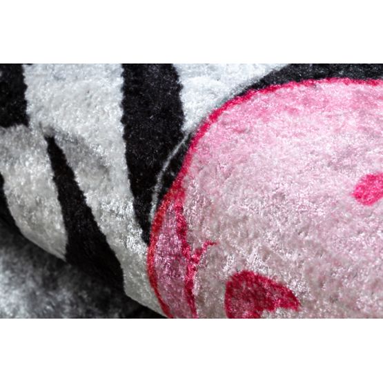 JUNIOR 51595.801 covoraș rotund de spălat Animale, Africa pentru copii antiderapant - gri