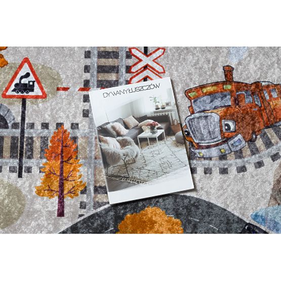 JUNIOR 51986.803 covoraș de spălat Căi ferate, locomotivă pentru copii antiderapant - gri