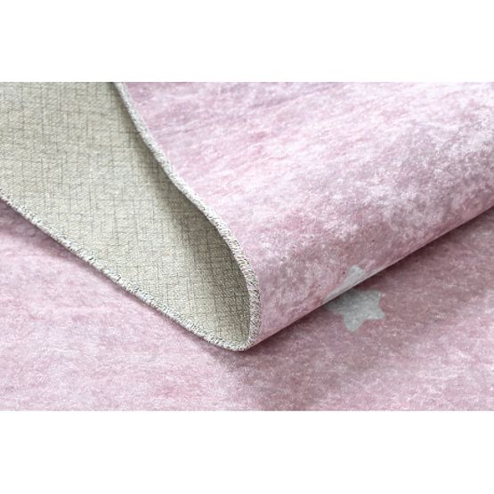 JUNIOR 52063.802 covoraș de spălat Curcubeu, nori pentru copii antiderapant - roz