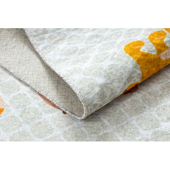 JUNIOR 52104.801 covoraș de spălat Safari, animale pentru copii antiderapant - gri