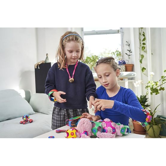 Kit magnetic flexibil Clixo, 42 buc - Curcubeu