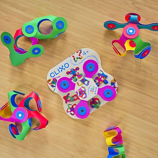Kit magnetic flexibil Clixo, 9 buc - Mix de culori