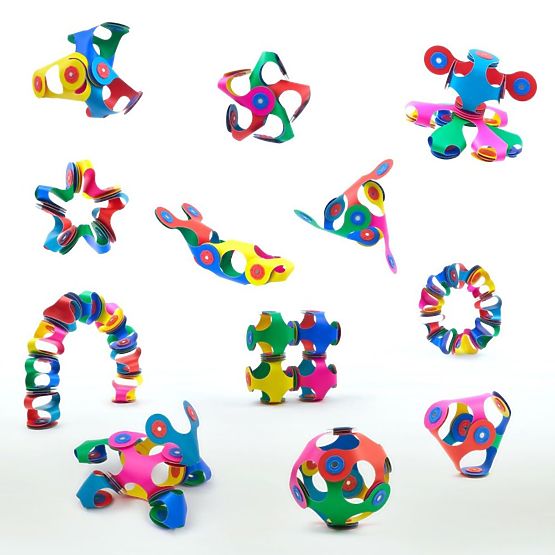 Kit magnetic flexibil Clixo, 9 buc - Mix de culori
