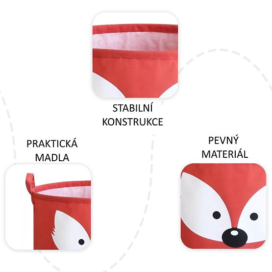 Coș pentru jucării - vulpe
