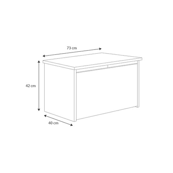 Ladă de jucării Daria cu șezut gri