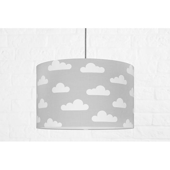 Lampă textilă de agățat – model cu nori gri