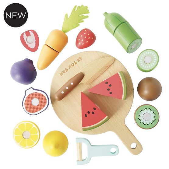 Le Toy Van Fructe și legume de tăiat cu tocător