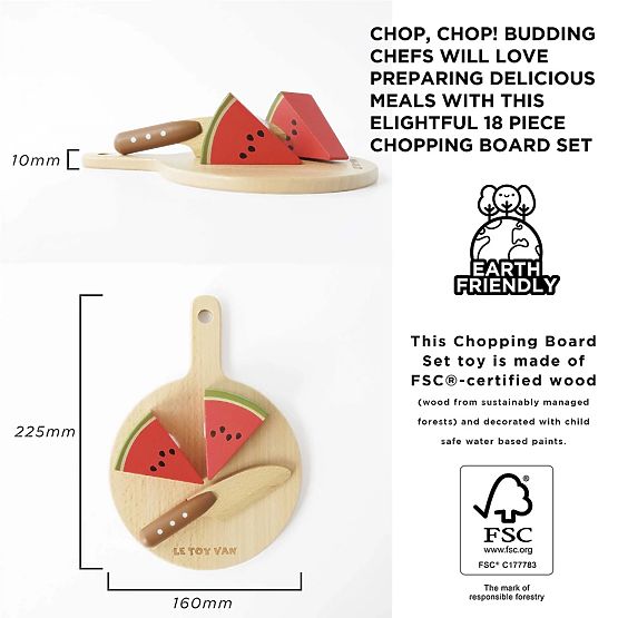 Le Toy Van Fructe și legume de tăiat cu tocător