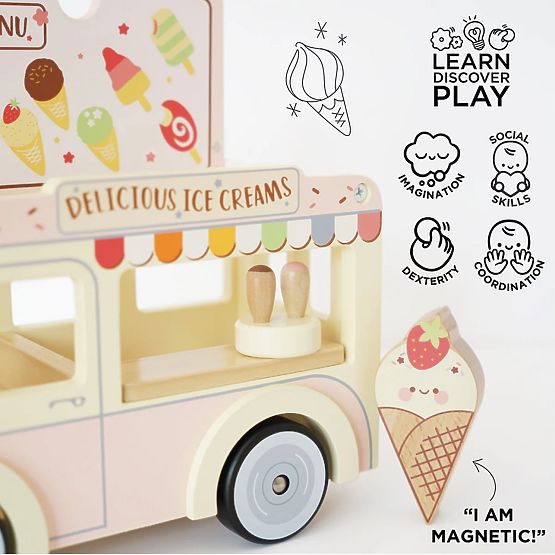 Le Toy Van Mașină de înghețată design nou