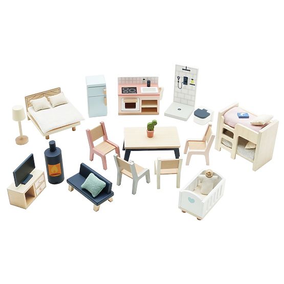 Le Toy Van Mobilier Starter Daisylane - set complet pentru căsuță de păpuși