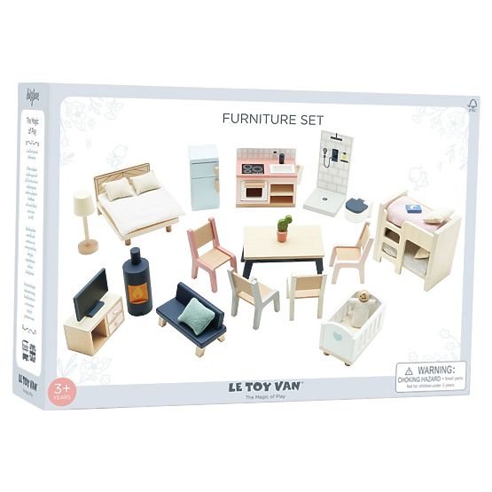 Le Toy Van Mobilier Starter Daisylane - set complet pentru căsuță de păpuși