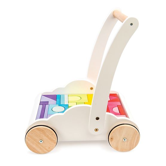 Le Toy Van Petilou Cărucior cu cuburi curcubeu