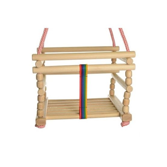 Leagan din lemn cu perna - natural