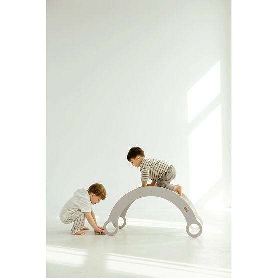 Leagăn din lemn Montessori M - alb