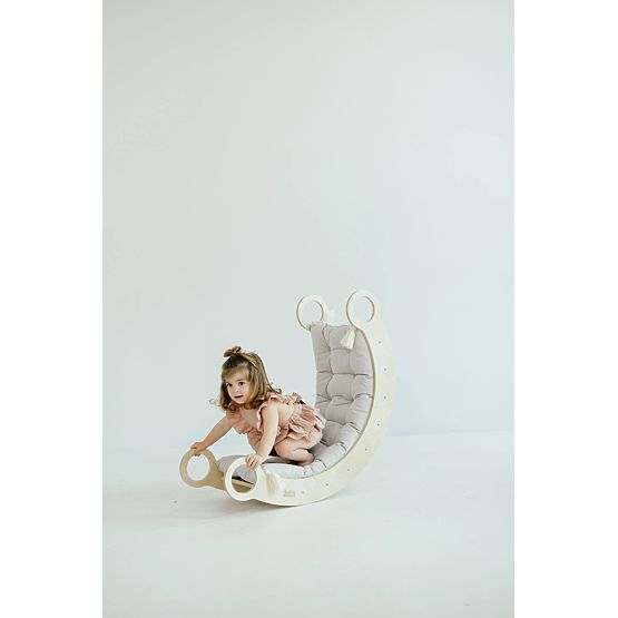 Leagăn din lemn Montessori M - alb