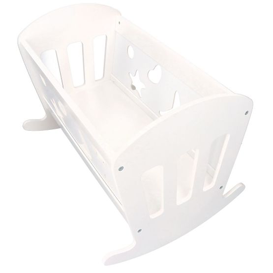 Leagan din lemn pentru papusi cu plapuma