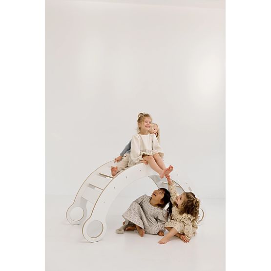 Leagăn Montessori din lemn XL - alb